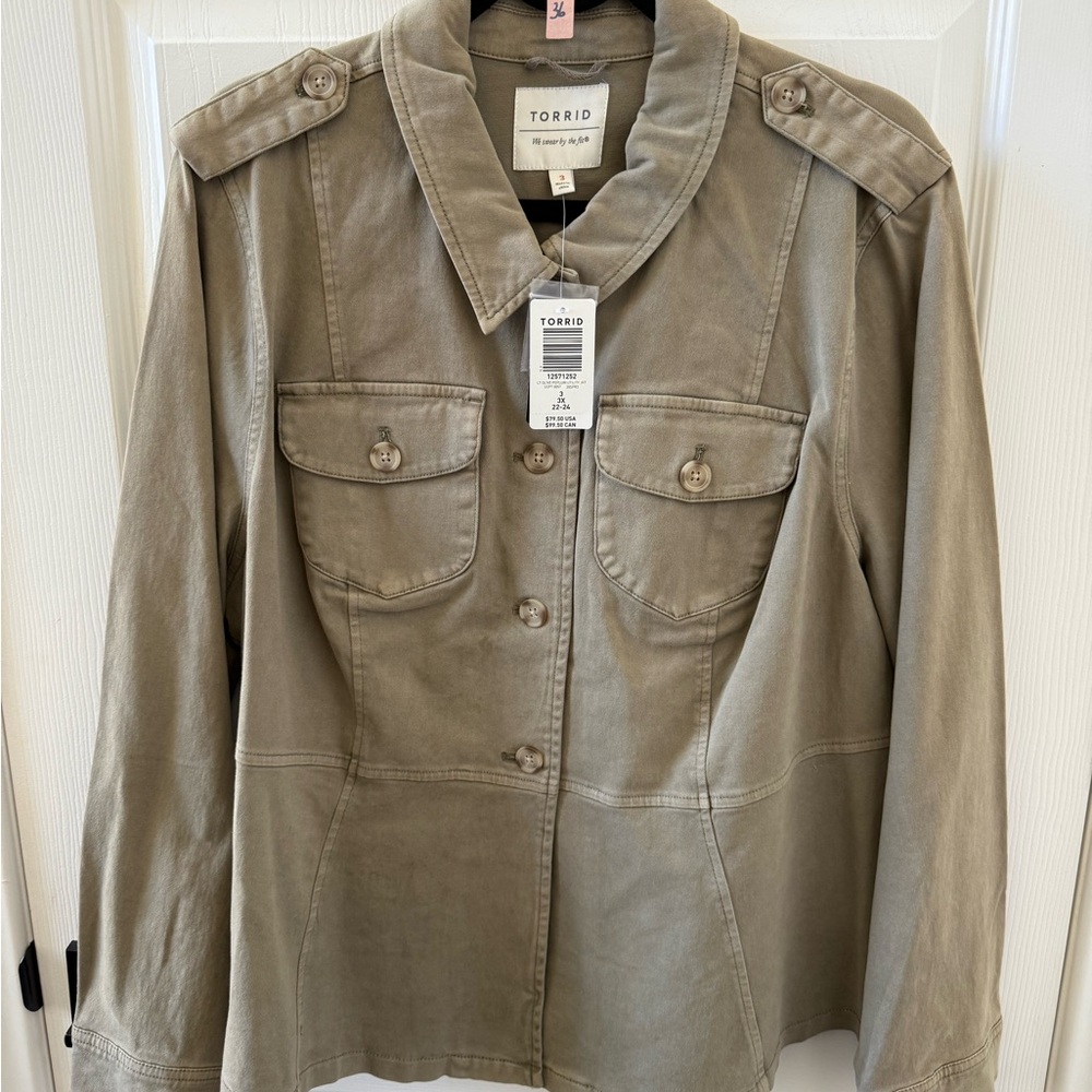 Torrid Women's Khaki Utility Jacket